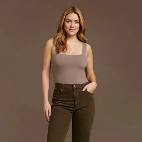 nuuds Tops - Nuuds Square Neck Tank Bodysuit